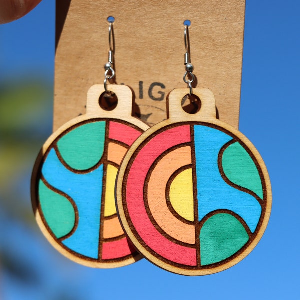 Earth's Layers Science Teacher Earrings / Earth Science / Geology Earrings