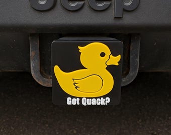 Hitch Cover for Jeep: Funny Rubber Duck 2-Inch Trailer Plug