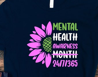 Mental Health Awareness Sunflower Shirt: Self-Care Tee