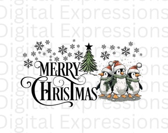 Christmas PNG Penguin graphic Instant Download Printable Christmas ornament Png Coffee Mug Png Holiday tshirt Design png graphic for tshirt