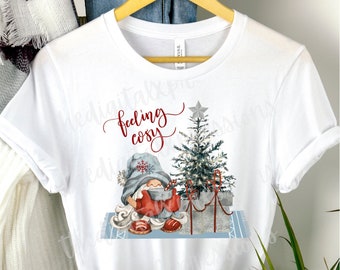 Christmas shirt Gnome tshirt Gnome tshirt Christmas tshirt Womens Christmas tshirt Christmas Party shirt Christmas Holiday tee Gnome shirt