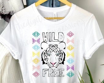 Wild Free Tiger Graphic Tee - Bella Canvas Unisex T-Shirt