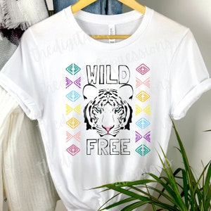Wild Free Tiger Graphic Tee - Bella Canvas Unisex T-Shirt