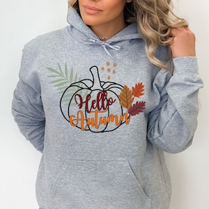 Hello Autumn Womens Hoodie Womens Fall hoodie Love Fall hoodie Fall Sweatshirt Womens Fall sweatshirt Love Fall Womens Hoodie Gift for women