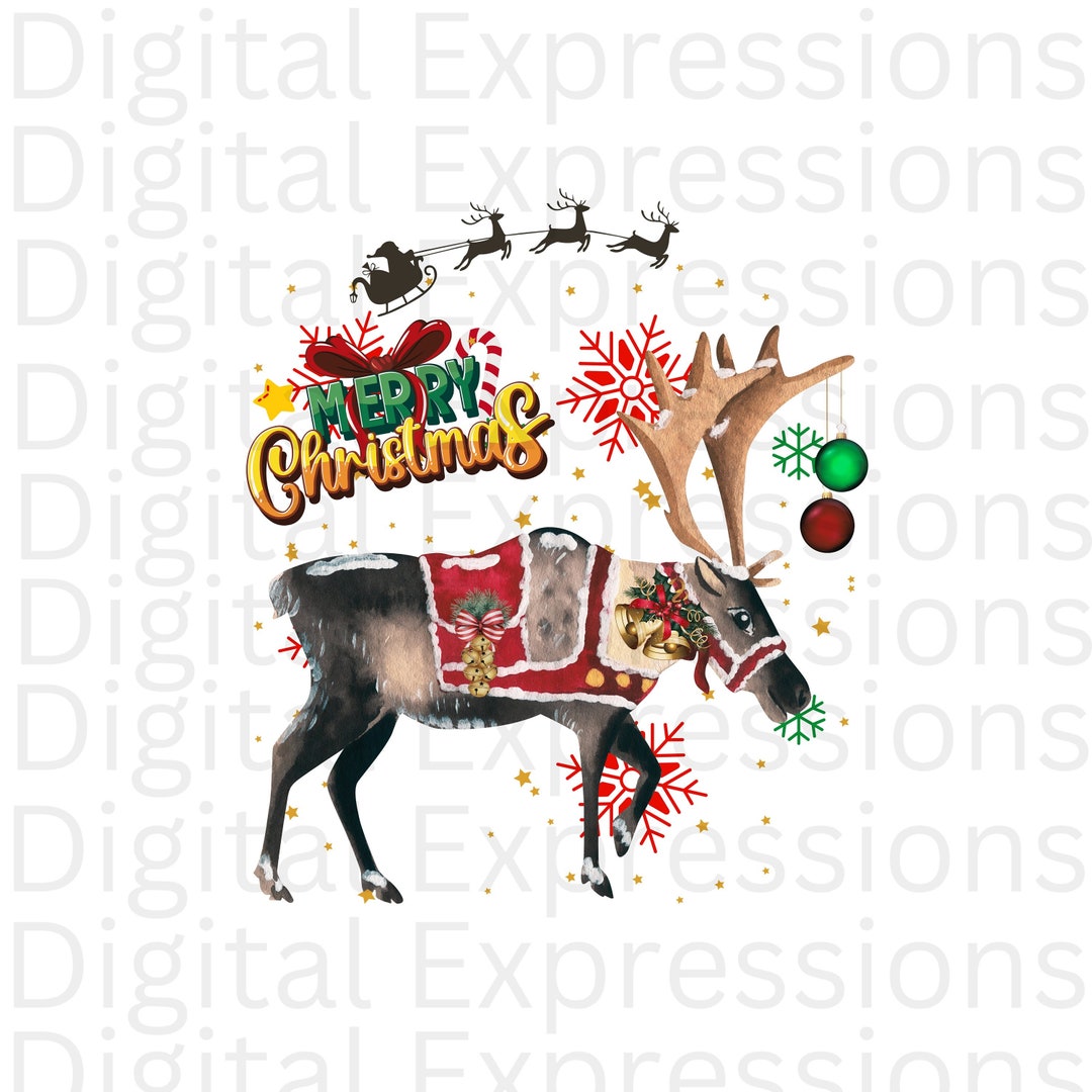 Reindeer PNG Christmas PNG Instant Download Printable Png - Etsy