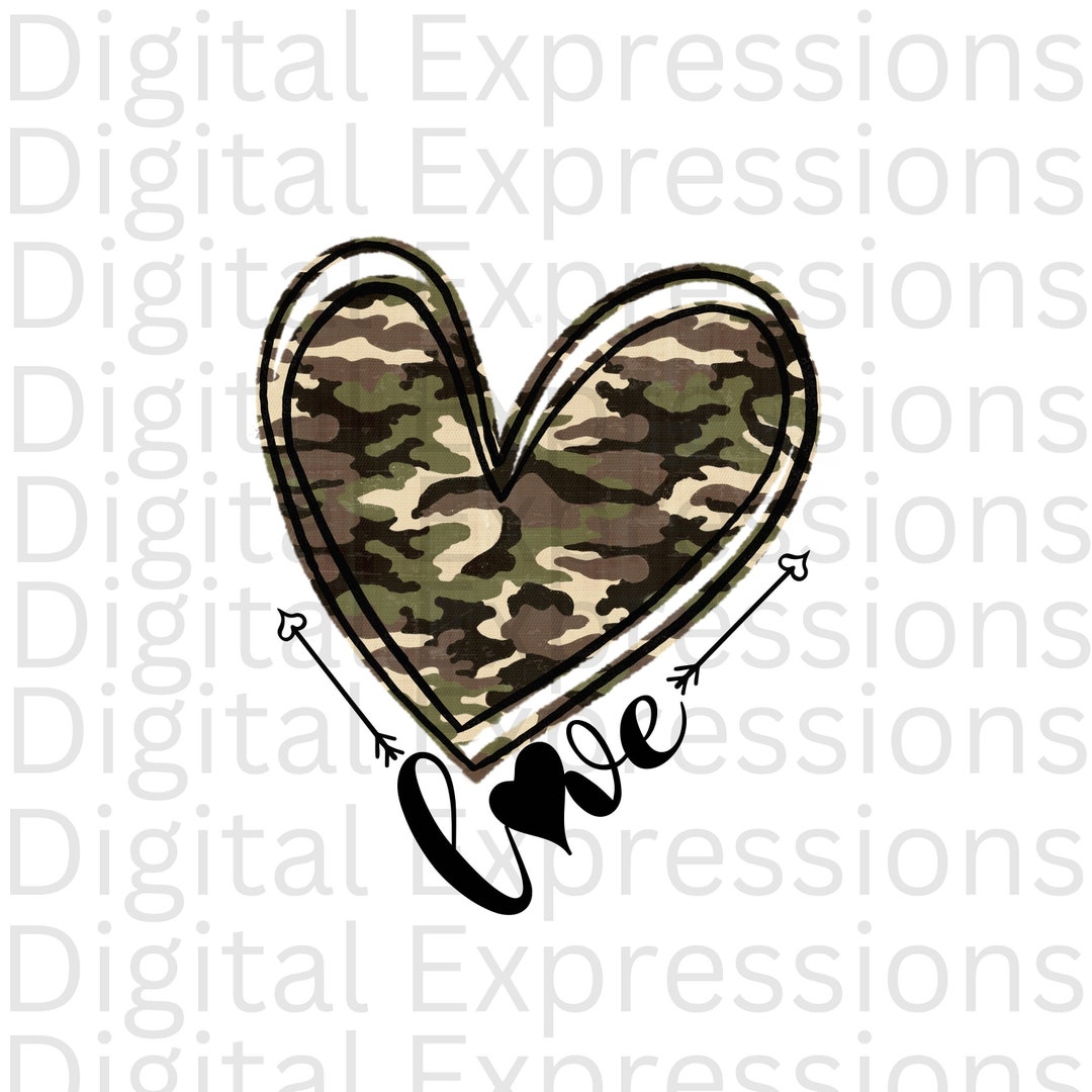 Camo Two Heart Tee main image 1