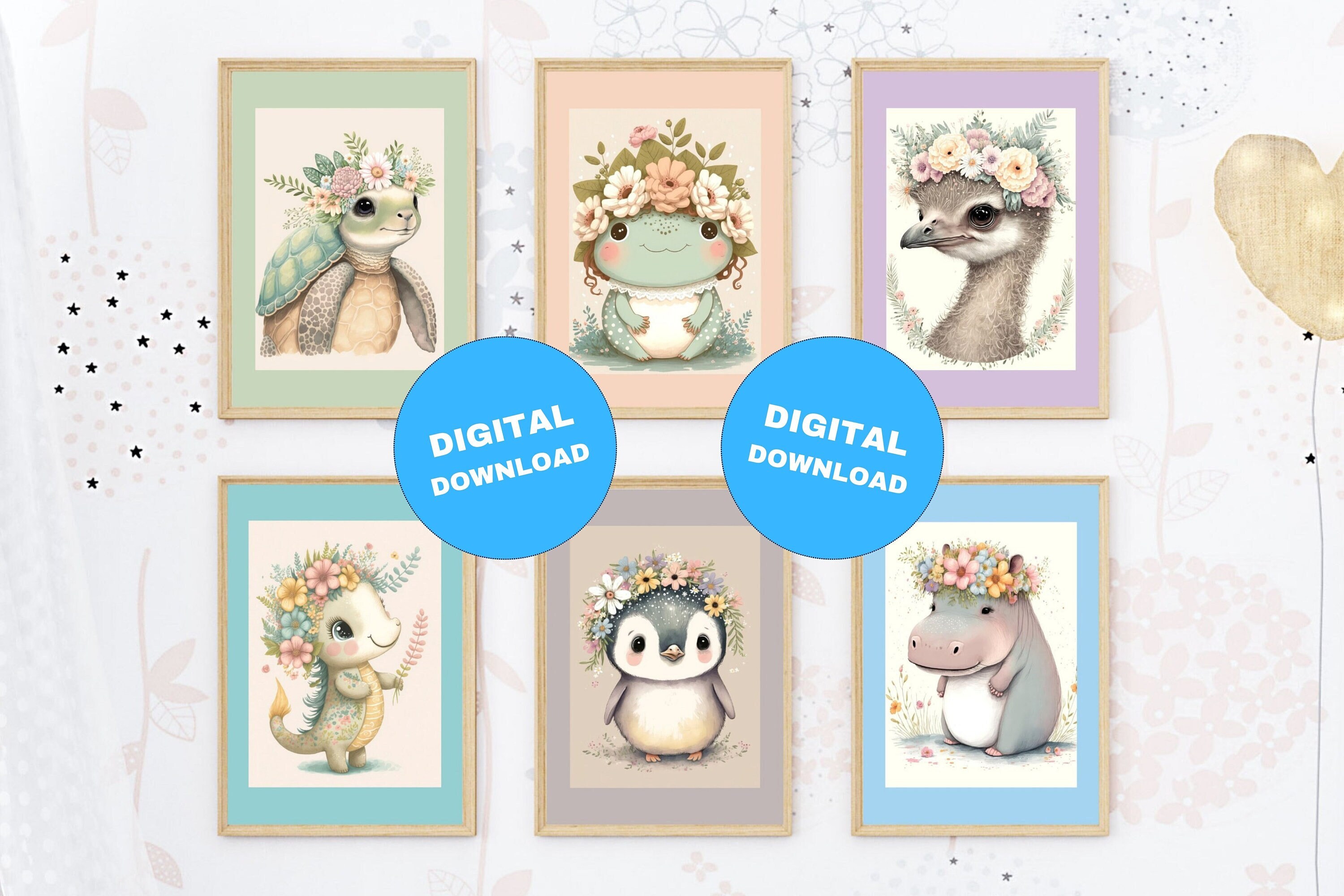 Instant Download Printable Picture Baby Nursery Animal Pictures Digital ...