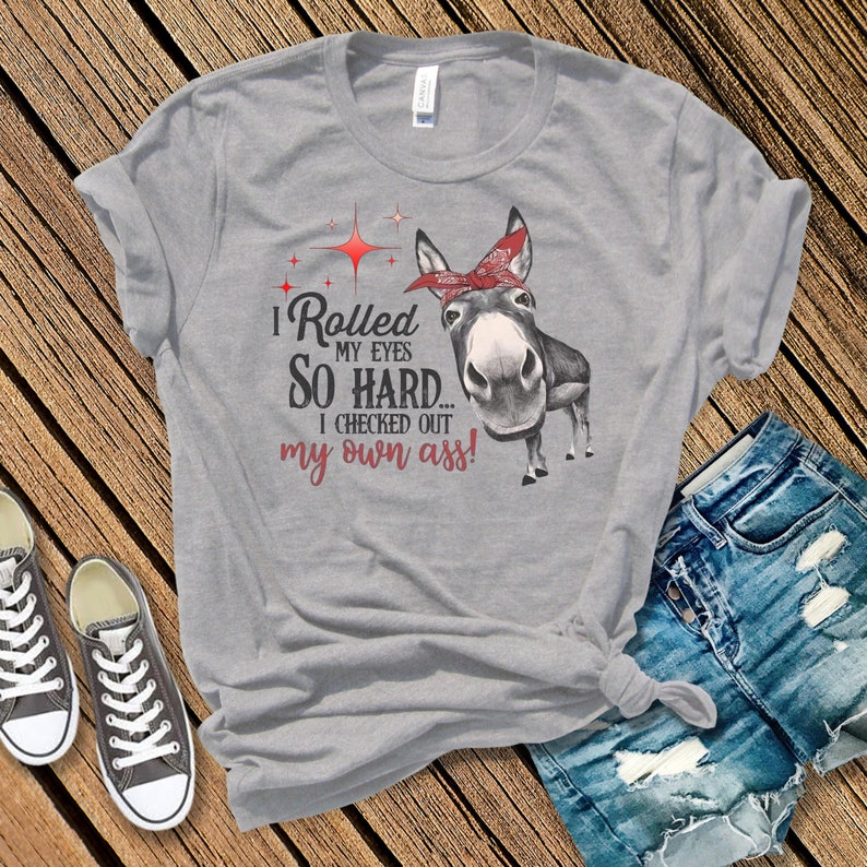 Funny Donkey PNG: Rolled My Eyes Design (Digital Download) image 2