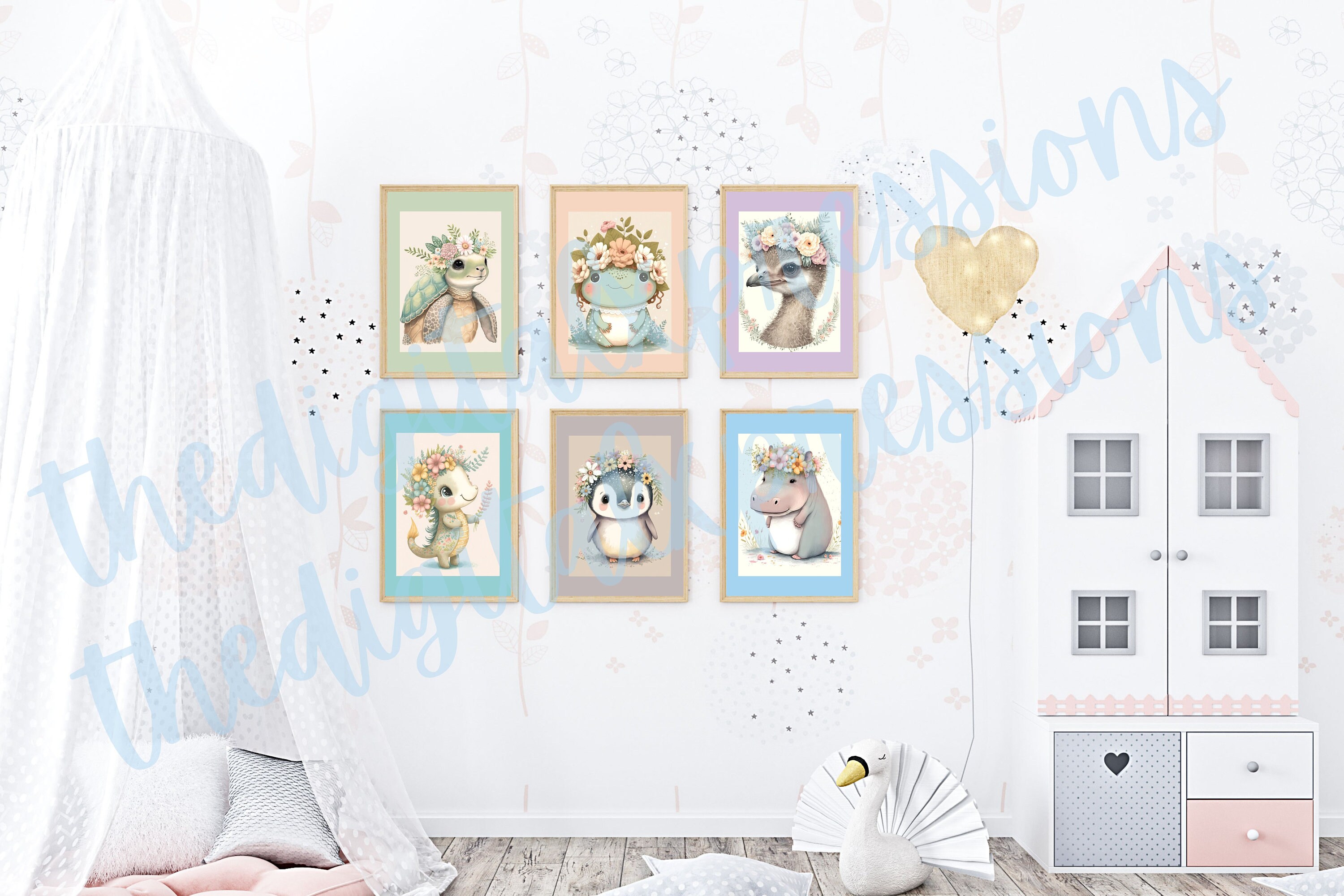 Instant Download Printable Picture Baby Nursery Animal Pictures Digital ...