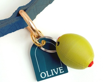 3D Olive Collar Charm for Dogs, Lightweight Pet Accessory
