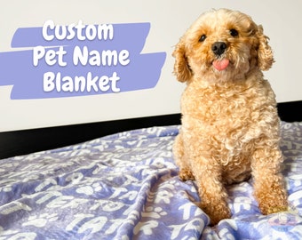 Manta para mascotas personalizada, manta para perro, manta personalizada con nombre de mascota o gato, manta personalizada con nombre de cachorro, manta de cama para perros, nuevo regalo para mascotas