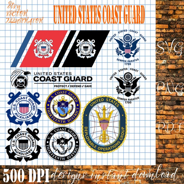 United States Coast Guard Seal Logo - SVG Digital File - Digital File - Digital Download - Perfect for CNC, Laser or Cricut