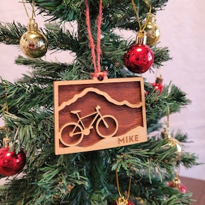 Personalized Colorado Mountain Bike Ornament