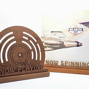 Add-On Text For Now Spinning/Now Playing Record Display Stand