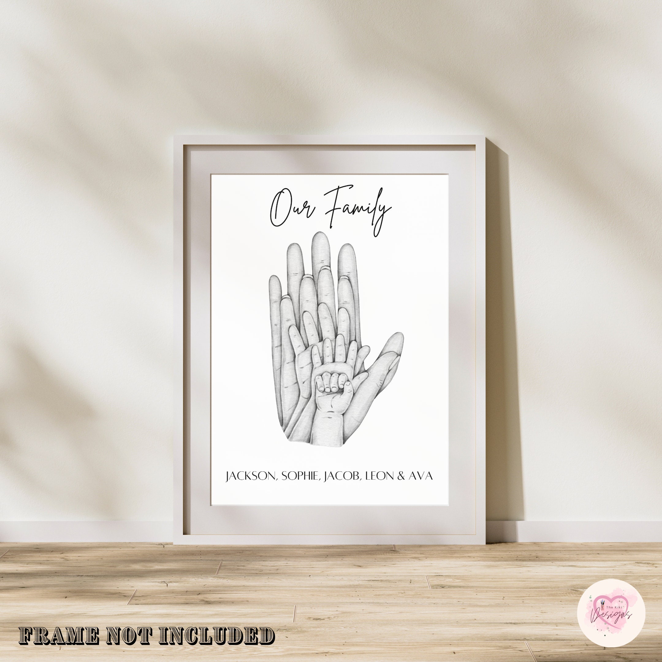 Custom Family Hands A4 Unframed Print Personalised Family - Etsy UK