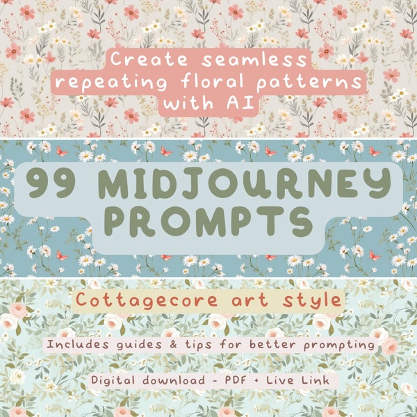 Elevate Your Pattern Game with 99 Repeating Floral Designs for Cottagecore Lovers