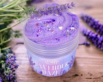 Relax and Unwind with Lavender Haze Cloud Slime ~ Fluffy Soothing Scent & Tranquil Color to help ~ Best for Tension Relief.