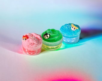 Powerpuff Girls Bundle ~ Pack of 3 ~ lightly scented ~ Perfect gift for anyone! ~ ASMR ~ Travel pack ~ Perfect to keep on desk ~ Nostalgia