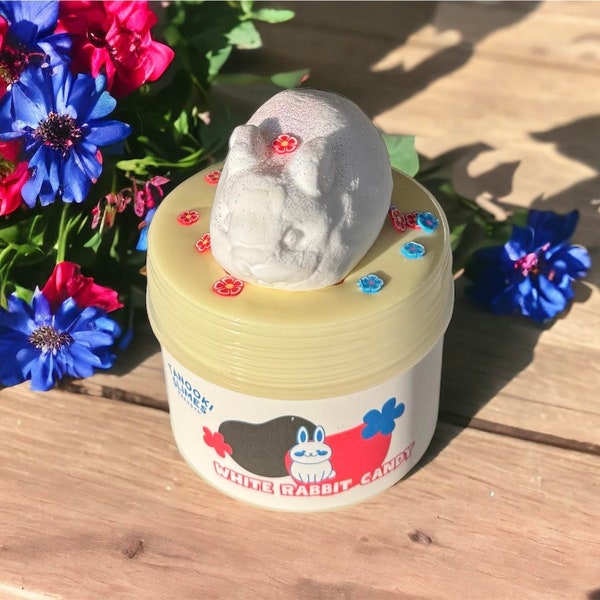 Kit de pâte à modeler DIY ~ White Rabbit Candy ~ inspiré du slime de bonbon au lait ~ Canadian Slime Shop ~ Pops et squishes sans fin ~ Excellent ASMR