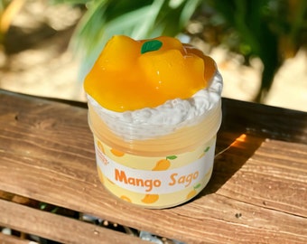 Mango Sago Dessert Slime ~ Scented just like Mango ~ Hong Kong Dessert Inspired ~ Great gift for boys or girls ~ ASMR ~ Canada Slime Shop