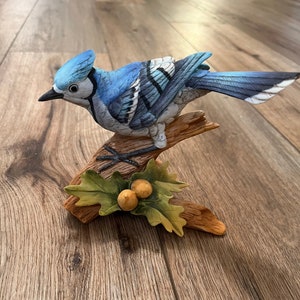 Vintage Blue Jay Bird Figurine by Andrea by Sadek Made in Japan Beautiful Detail and Coloring