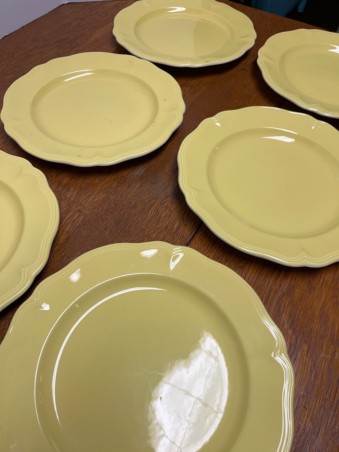 Vintage Yellow Ironstone Dinner Plates Set of 6 Buttercup Etsy
