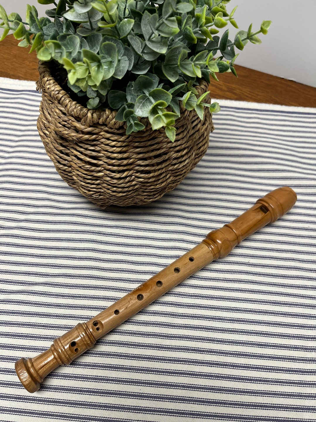 Vintage Wood Recorder Flute Wooden Instrument Etsy