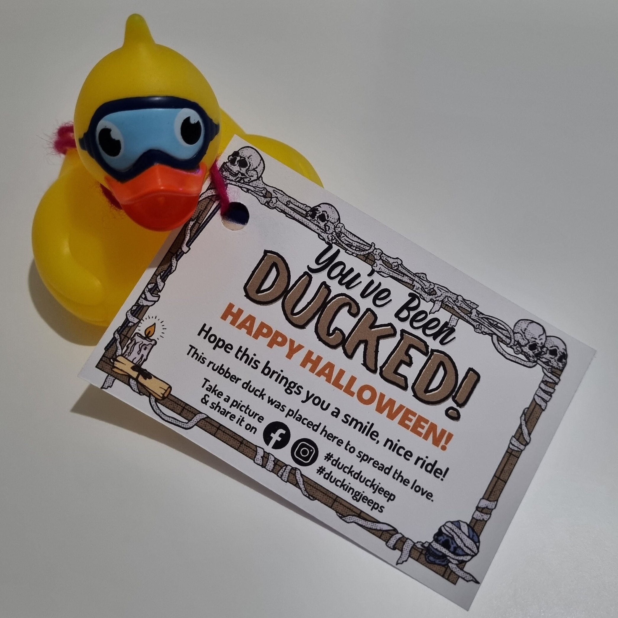 Printable Halloween You've Been Ducked, Duck Duck Spooky Tag, Nice Ride ...