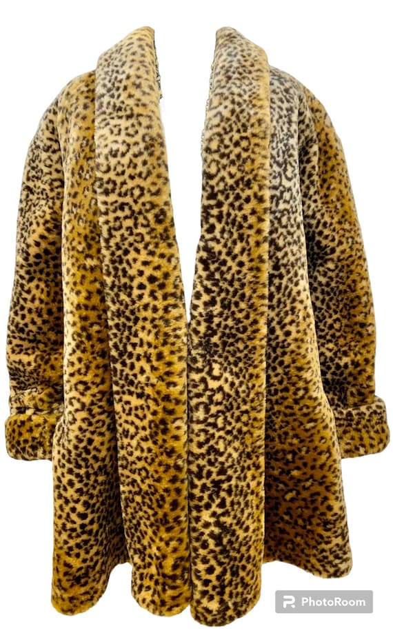 Vintage Monterey Fashions  Faux Fur Cheetah Print 