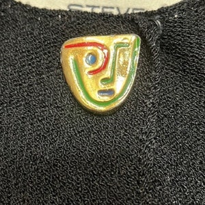 Vintage Steve Fabrikant Picasso Art to Wear Wool Blend Duster/Cardigan image 3