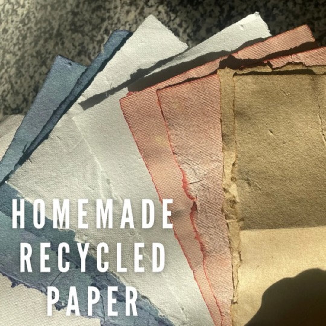 Homemade Paper Sheet Recycled Paper Sheet With Varying Sizes and Colors