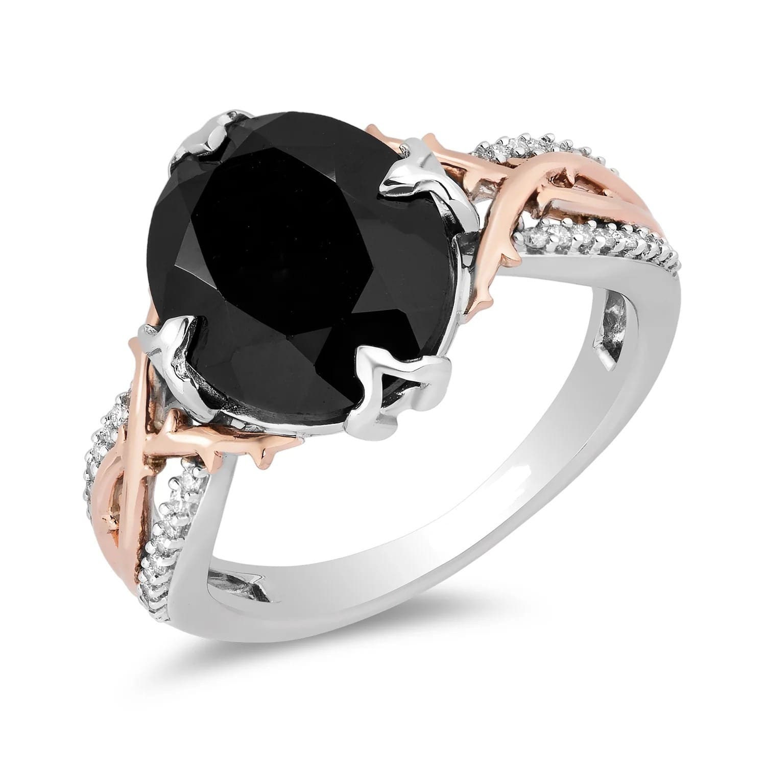 Verzauberter Disney Fine Jewelry 925 Sterling Silber Maleficent Ring mit 1 10 CT Diamant schwarzem Onyx Akzent Verlobungsring Valentinstag Etsy