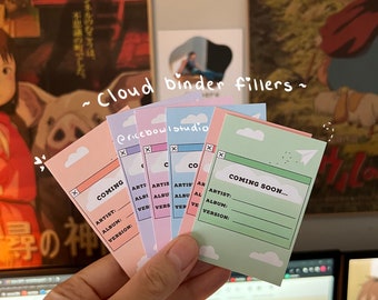 Cloud Photocard Binder Filler | kpop binder, polco filler, polco collecting, pc collecting, kpop photocard filler
