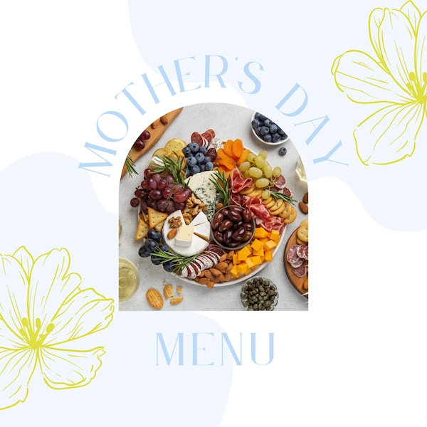 Mother's Day Customizable Menus - Breakfast/Lunch/Brunch/Dinner/Dessert | Customizable on Canva