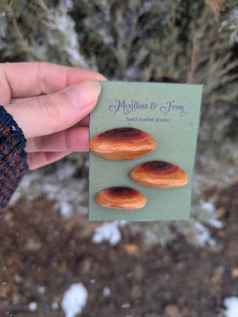 Mushroom Pin l Goblincore l Renaissance l Magical Accessory l Cottagecore l mushroom l chanterelle l amanita 3 Dryad pack