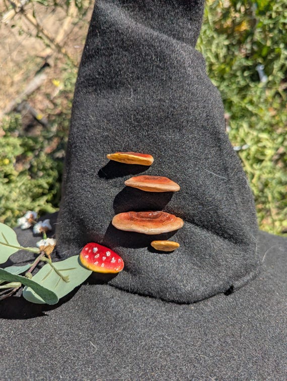 Mushroom Pin l Goblincore l Renaissance l Magical Accessory l Cottagecore l mushroom l chanterelle l amanita