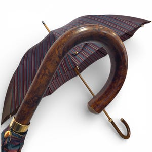Ombrello classico manico in Canna di Malacca tessuto Nylon lavorazione artigianale Ombrelli Domizio dal 1989 Made in Italy F4
