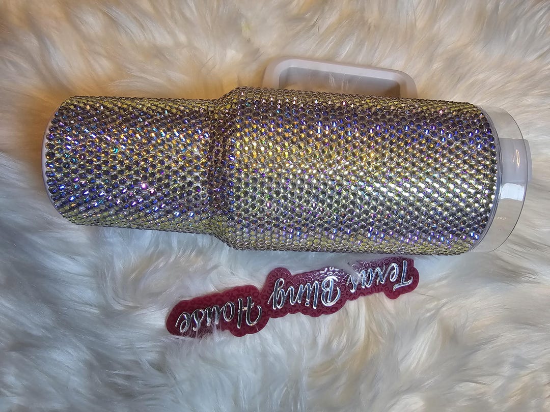 40 oz Pink Rhinestone Bow Tumbler main image 0
