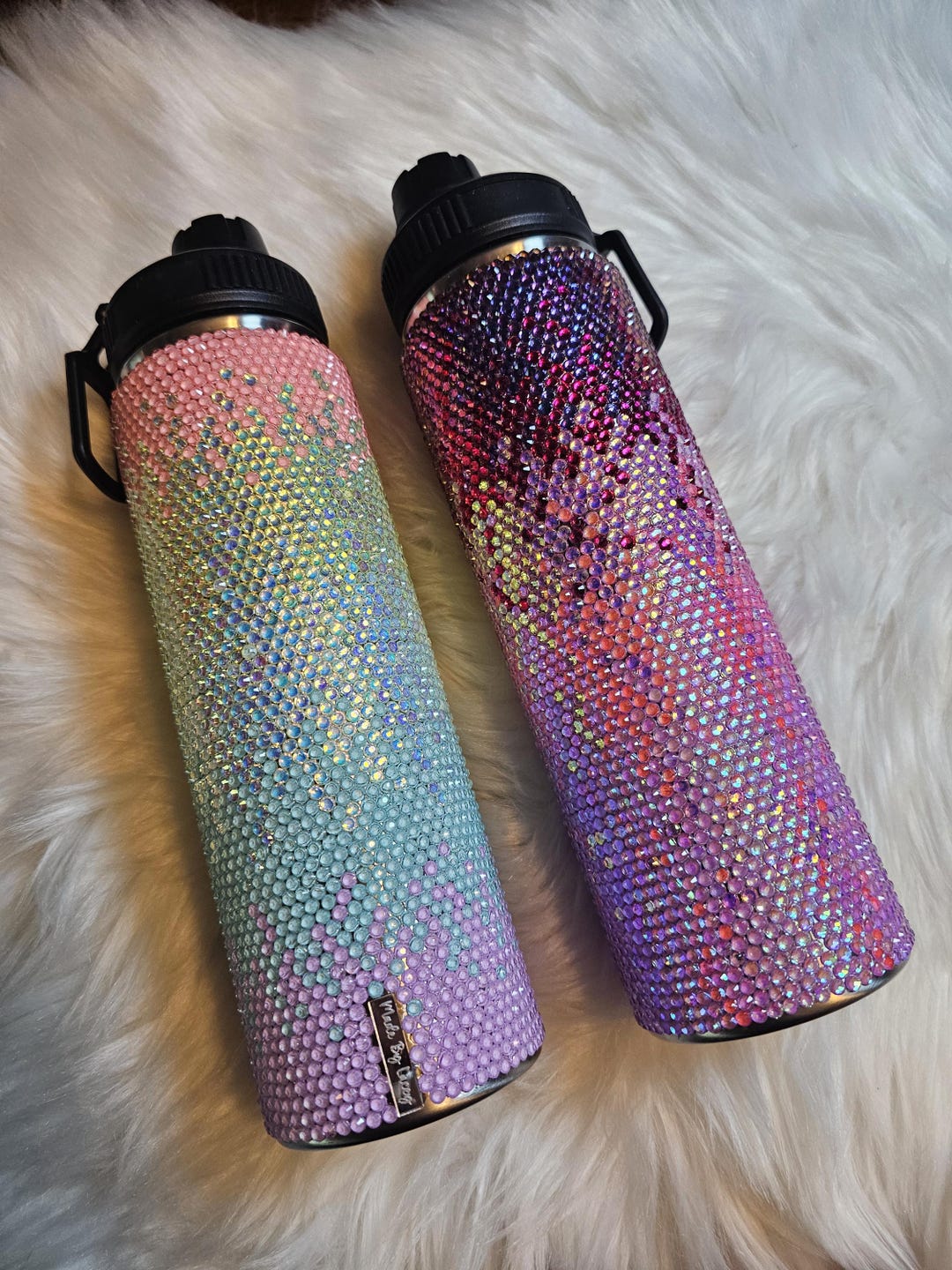 Water Bottle Accessories | Pink Marble Lip Gloss Holder - View #4