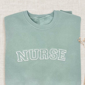 Embroidered Nurse Sweatshirt, Registered Nurse Sweatshirt, Embroidered RN Sweatshirt, New Nurse Gift, Future Nurse Sweatshirt