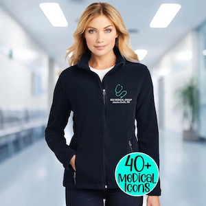 Custom Embroidered Medical Assistant Jacket, Personalized Ladies Value Fleece Full Zip Jacket, Nurse Jacket Medical Jacket, Gift For Nurse