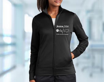 Personalized Veterinary Sport Jacket for Women | Custom Embroidered Vet Gift