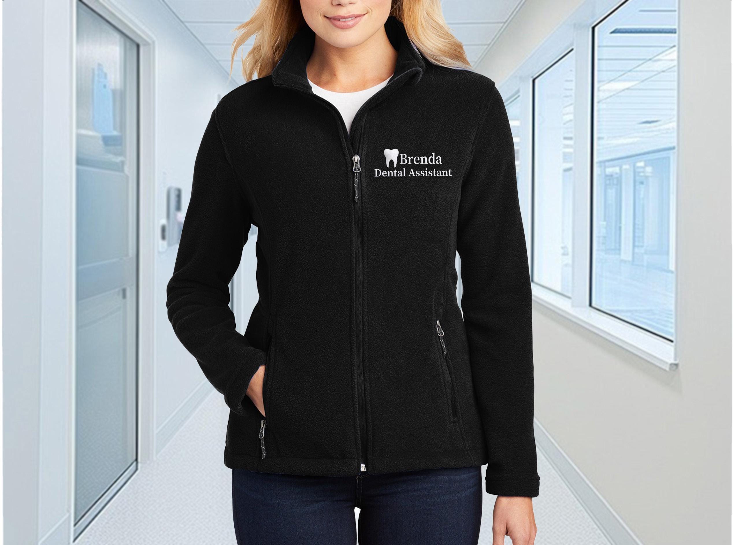 Personalized Embroidered Dental Fleece Jacket for Women | Custom ...