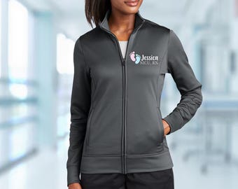 Personalized NICU Sport Jacket for Women | Custom Embroidered Name, Nurse Gift