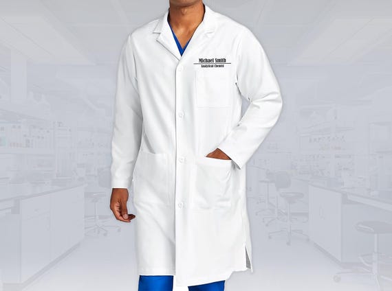 Personalized Embroidered Lab Coat for Men | Custom Medical Doctor