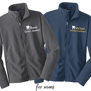 Personalized Embroidered Dental Assistant Jacket, Embroidered Dentist Jacket, Mens Dental Jacket, Tooth Jacket, Dental Hygienist Jacket