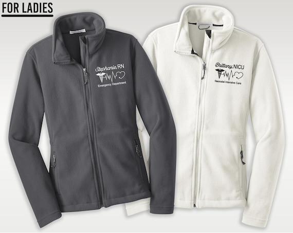 Personalized Medical Fleece Jacket for Women | Custom Embroidered Nurse or Doctor Gift