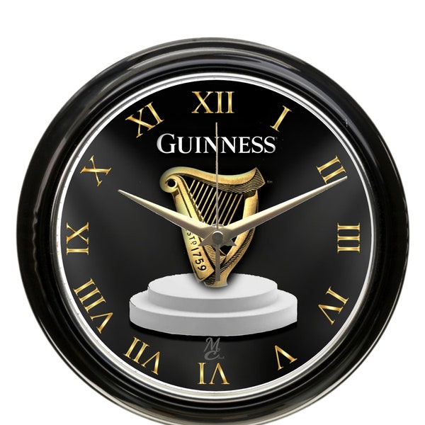 Guinness metal surround retro wall clock