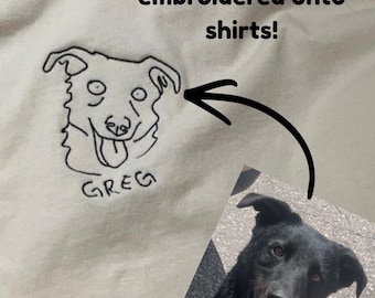Chaotic Pet Portrait Embroidered Tee