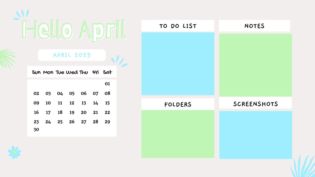 April 2023 Desktop Wallpaper Etsy